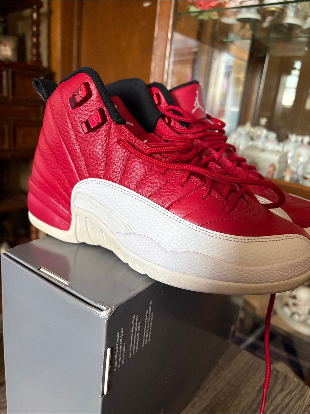 Red and White Men's Basketball Shoes - Jordan